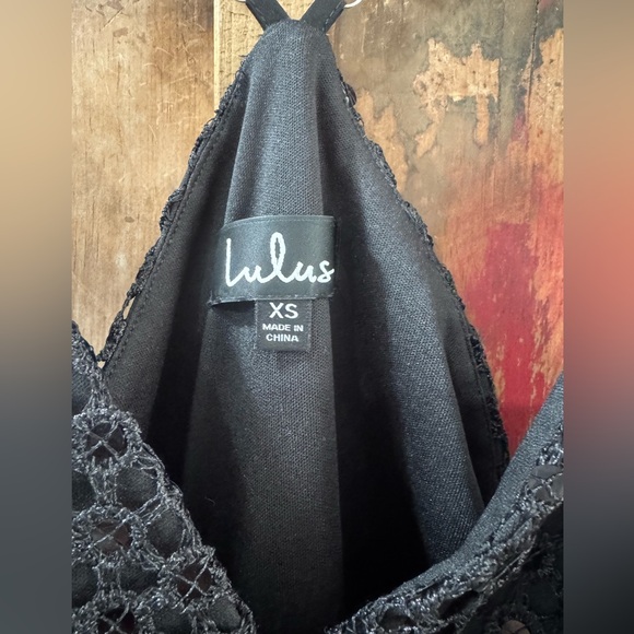 NWOT LULUS CHANCE ENCOUNTER LACE TRUMPET MIDI BLACK SEQUEN XS SEXY - Picture 15 of 16